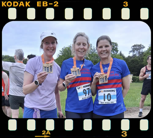Jen, Jaq and Lisa at Well Run trail runs - 20th May 2026